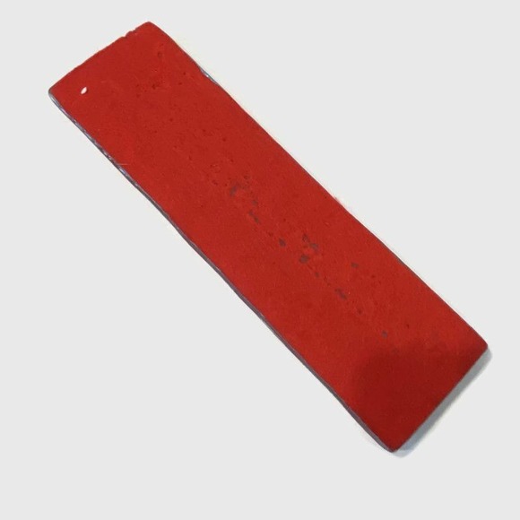 Vintage Autumn Art Glass Paperweight Red Felt Maple Leaves Paperweight Decor - Picture 6 of 7